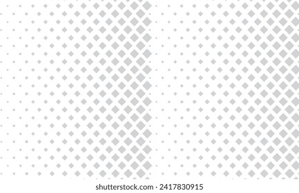 abstract repeatable big to small grey rectangle shape halftone pattern art.