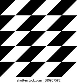 Abstract repeatable checkerboard background, pattern. Monochrome vector texture.