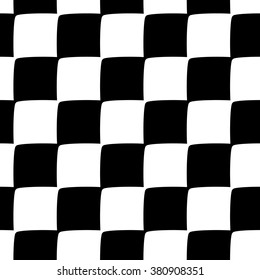 Abstract repeatable checkerboard background, pattern. Monochrome vector texture.