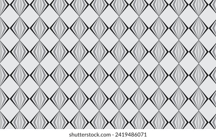 patrón de rhombus geométrico gris negro repetible abstracto en gris.
