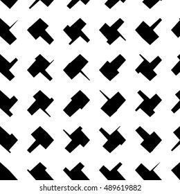Abstract repeatable geometric monochrome (grayscale) pattern, texture