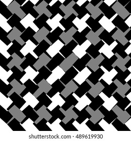 Abstract repeatable geometric monochrome (grayscale) pattern, texture