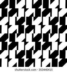 Abstract repeatable geometric pattern, monochrome background. Vector art.