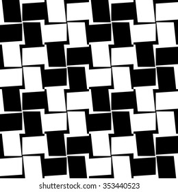 Abstract repeatable geometric pattern, monochrome background. Vector art.