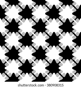 Abstract repeatable geometric shapes background, pattern. Monochrome vector texture.