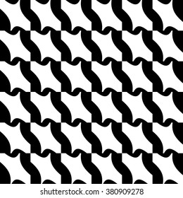 Abstract repeatable geometric shapes background, pattern. Monochrome vector texture.