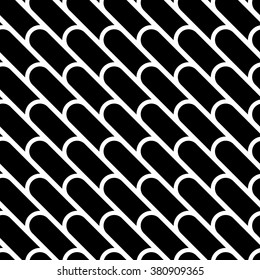 Abstract repeatable geometric shapes background, pattern. Monochrome vector texture.