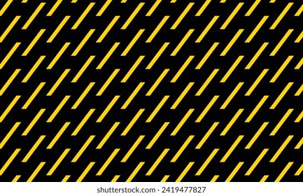 abstract repeatable geometric yellow diagonal line pattern on dark.