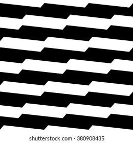 Abstract repeatable jagged lines background, pattern. Monochrome vector texture.