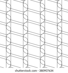 Abstract repeatable mesh link background, pattern. Monochrome vector texture.