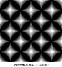 Abstract repeatable pattern with outline blended squares. Vector art.