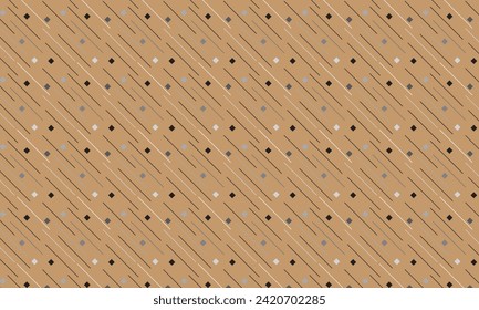 abstract repeatable seamless black grey thin line diagonal pattern on brown.