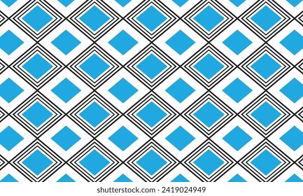 patrón de rhombus azul y línea negra abstracta y repetible.