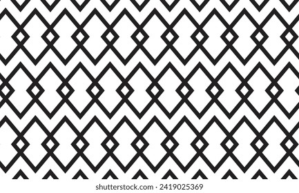 abstract repeatable seamless black rhombus pattern.