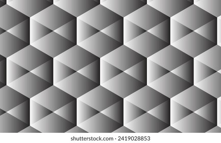 abstract repeatable seamless black white gradient rhombus pattern.