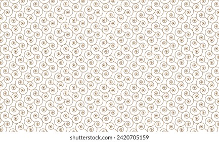 patrón decorativo de espiral marrón transparente y repetible abstracto.