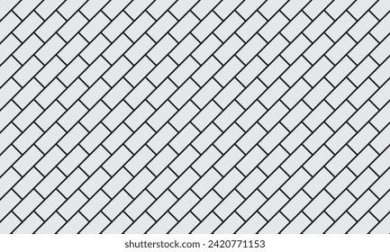 abstract repeatable seamless grey diagonal brick line pattern on grey.