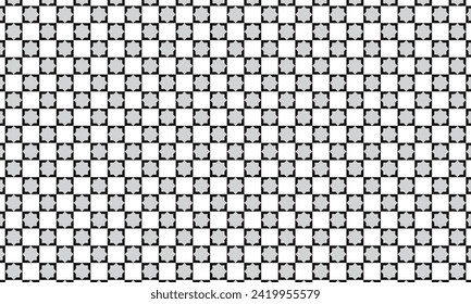 abstract repeatable seamless grey star on black pattern.