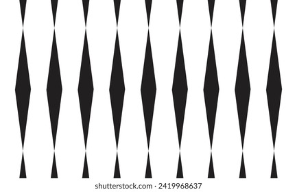 abstract repeatable seamless vertical black rhombus pattern.