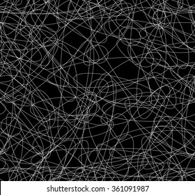 Abstract Repeatable Squiggly Lines Seamless Pattern / Texture.
