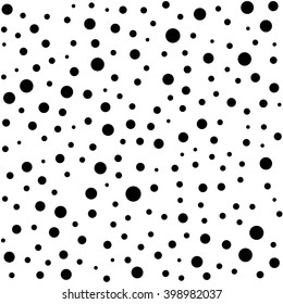 Abstract repeatable white dots background, pattern. Background. Random speckled, dotted pattern. Seamlessly repeatable circle pattern.