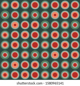 Abstract repeated dots. Flat, retro geometric design. Vector spotty seamless pattern for textile, wallpaper, wrapping paper, prints, fabric, web background or other accent etc.