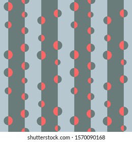 Abstract repeated drops. Flat, simple geometric design. Vector spotty seamless pattern for textile, wallpaper, wrapping paper, prints, fabric, web background or another accent etc.