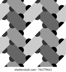 Abstract. Repeated figures background. Slabs tessellation. Seamless surface pattern design with slanted blocks tiling. Ethnic ornament. Mosaic motif. Geometric wallpaper. Digital paper. Vector art.