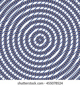 Abstract repeated stylized color circles background. Creative wallpaper. Vector illustration