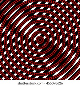 Abstract repeated stylized color circles background. Creative wallpaper. Vector illustration