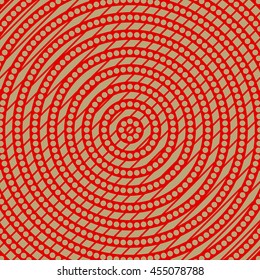 Abstract repeated stylized color circles background. Creative wallpaper. Vector illustration