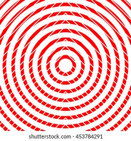 Abstract repeated stylized red circles background. Creative wallpaper. Vector illustration