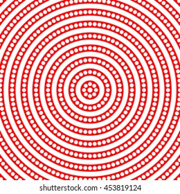 Abstract repeated stylized red circles background. Creative wallpaper. Vector illustration