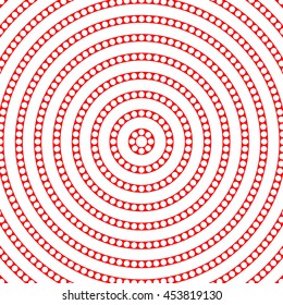 Abstract repeated stylized red circles background. Creative wallpaper. Vector illustration
