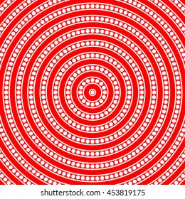 Abstract repeated stylized red circles background. Creative wallpaper. Vector illustration