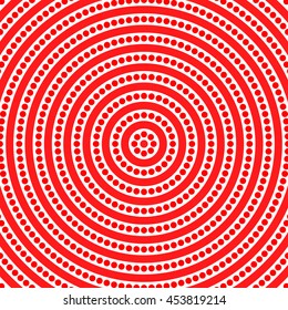 Abstract repeated stylized red circles background. Creative wallpaper. Vector illustration