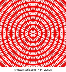 Abstract repeated stylized red circles background. Creative wallpaper. Vector illustration