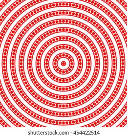 Abstract repeated stylized red circles background. Creative wallpaper. Vector illustration