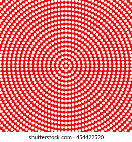 Abstract repeated stylized red circles background. Creative wallpaper. Vector illustration