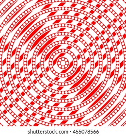 Abstract repeated stylized red circles background. Creative wallpaper. Vector illustration