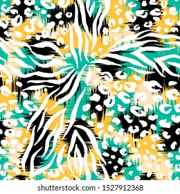 Abstract repeating animal pattern. Vector seamless background.