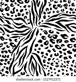 Abstract repeating animal pattern. Vector seamless background.