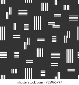 Abstract repeating barcode background. Modern stylish texture. Vector seamless pattern.