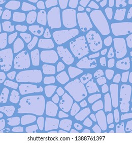 Abstract repeating geometric background with chaotic texture. Irregular blocks pattern. Seamless paving stone mosaic tracery. 