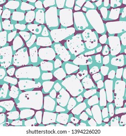 Abstract repeating geometric background with chaotic texture. Irregular blocks pattern. Seamless paving stone mosaic tracery. 