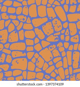 Abstract repeating geometric background with chaotic texture. Irregular blocks pattern. Seamless paving stone mosaic tracery. 
