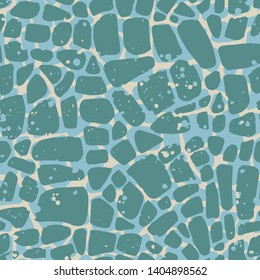 Abstract repeating geometric background with chaotic texture. Irregular blocks pattern. Seamless paving stone, stained glass mosaic tracery. 