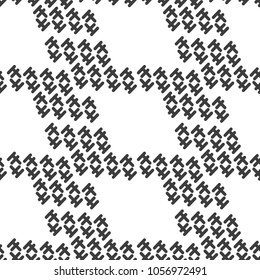 Abstract repeating geometric background from the crossed sticks. Vector grid motif.