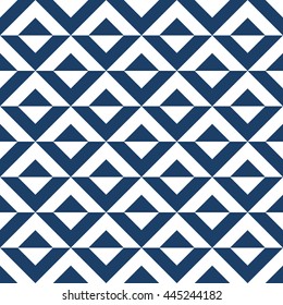 Abstract Repeating geometric background with Triangle.
Vector seamless pattern indigo blue and white. Wallpaper Japanese stylish.
