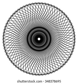 abstract repeating monochrome spiral pattern - vector